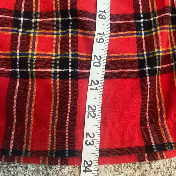 J. Crew Festive Red Plaid Ruffle Top - Picture 6 of 9